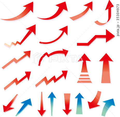 斜め矢印のイラスト素材 Pixta