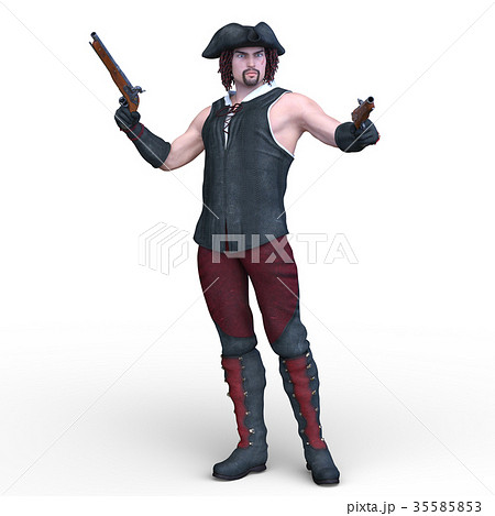 海賊 パイレーツ 男性 コスチュームのイラスト素材