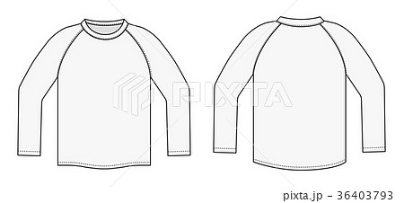 Short-sleeved baseball shirt / T-shirt template - Stock Illustration  [70016355] - PIXTA