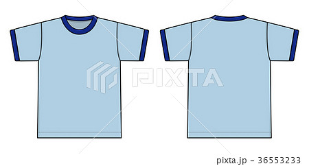 Tシャツ 半袖 テンプレート 絵型のイラスト素材