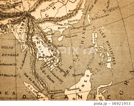 世界地図 地図 ベトナム 東南アジアの写真素材