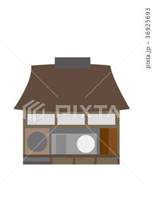 建物 家 庵 古民家のイラスト素材