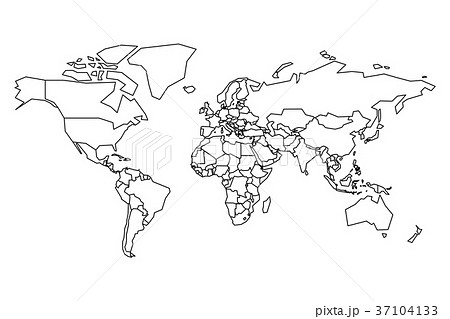 ヨーロッパ 地図 国境 白地図の写真素材