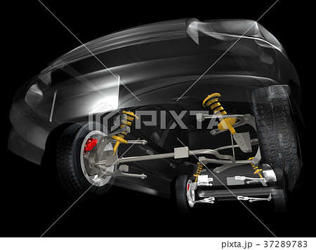 車 セダン スケルトン ボディのイラスト素材