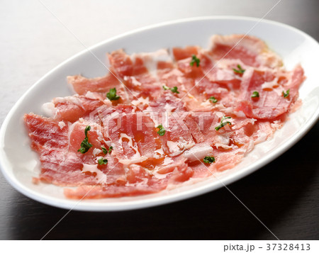 洋食 生ハム ハモンセラーノ 美味しそうの写真素材