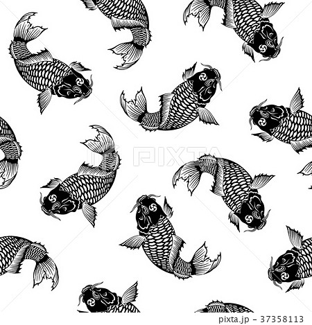 和調 鯉のパターン のイラスト素材
