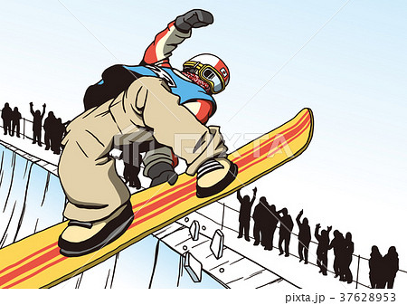 スポーツ ウィンタースポーツ スノーボード スノボのイラスト素材