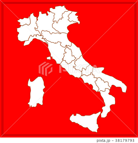 イタリア 地図 イタリアン イタリア語のイラスト素材