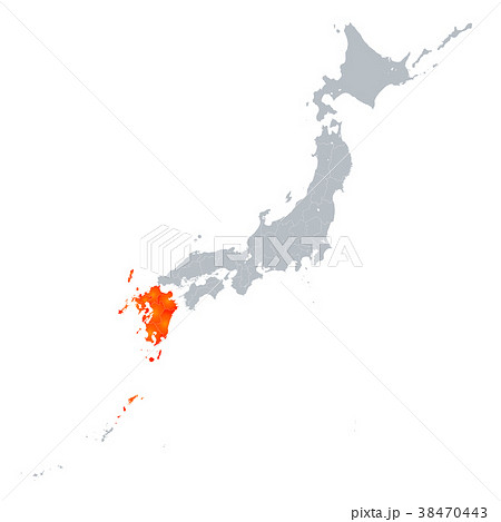 九州地図のイラスト素材集 ピクスタ