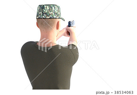 銃構えのイラスト素材 銃構えのイラスト素材