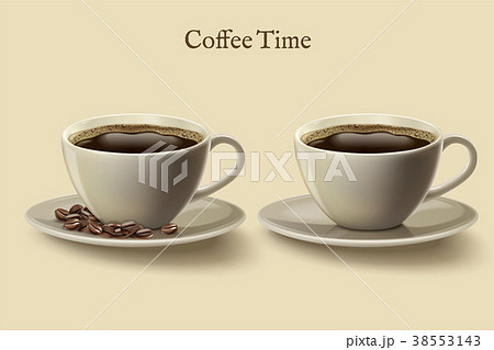 コーヒー コーヒー豆 珈琲豆 カップのイラスト素材