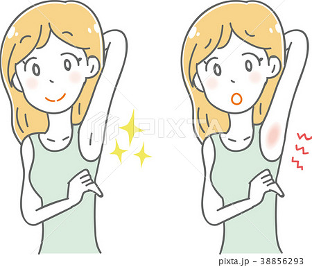 腋毛のイラスト素材