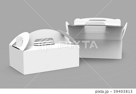ケーキ箱の写真素材