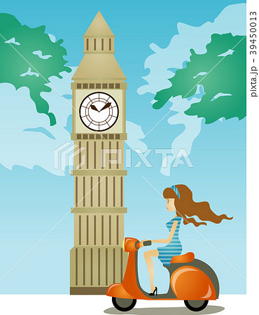 時計塔のイラスト素材