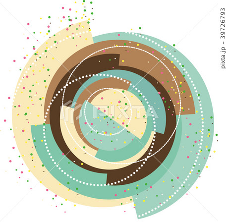 サークル 円 回転 おしゃれのイラスト素材