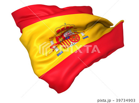 スペイン 国旗 ヨーロッパ 旗のイラスト素材