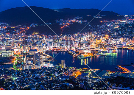 長崎 夜景の写真素材