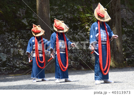 折り編み笠の写真素材