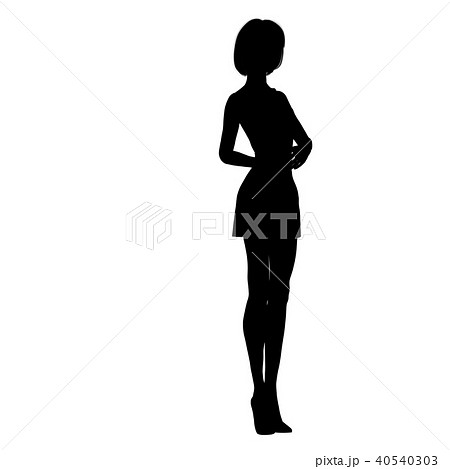 影絵 女の子 ファッション おしゃれのイラスト素材