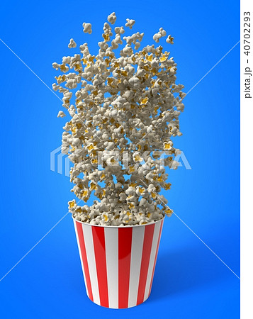 ポップコーン はじける ポップ 弾けるのイラスト素材