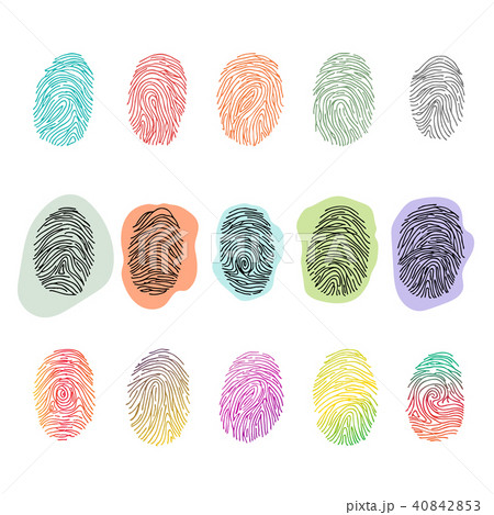 フィンガープリント法の写真素材