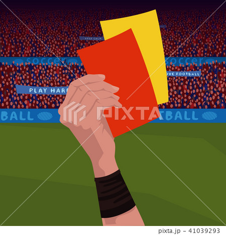 審判 レフリー 審判員 サッカーのイラスト素材