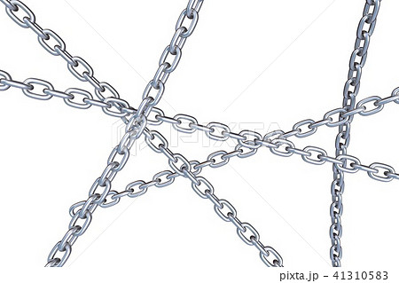 鎖 チェーン 鉄鎖 3dcgのイラスト素材