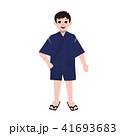 甚平 男性 イラストのイラスト素材