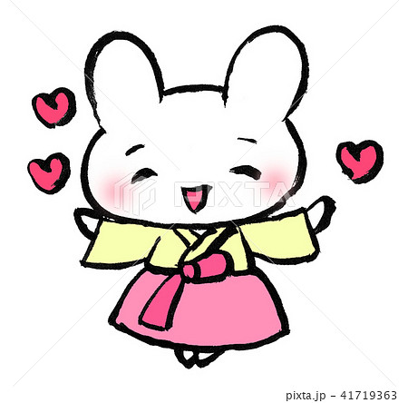 チマチョゴリ 韓国 伝統衣装のイラスト素材