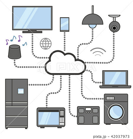 Iot家電のイラスト素材