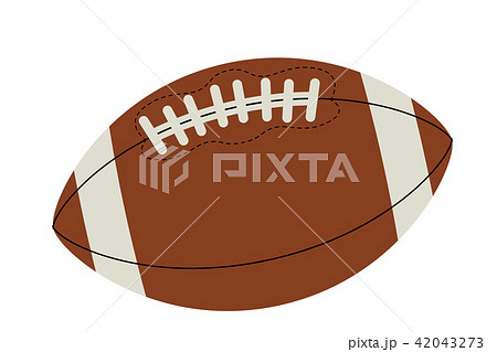 アメリカンフットボールのボール 横 アメフトのボールのアイコン 球技のイラスト素材