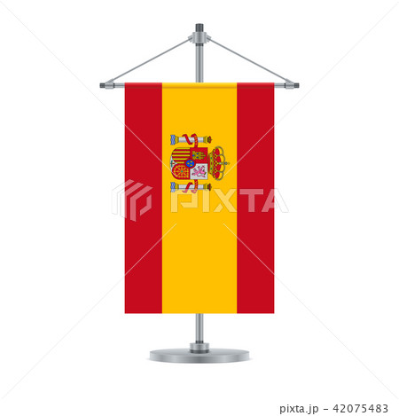 スペイン国旗 スペイン 国旗 旗の写真素材