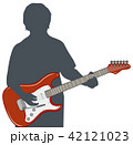 かっこよくエレキギターを弾く男性イラストのイラスト素材