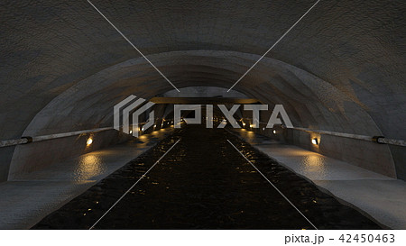 トンネル施設のイラスト素材