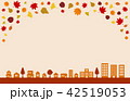 Autumn Skyline And Autumn Leaves | Background... - Stock Illustration  [42683687] - Pixta