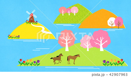 動物 イラスト 春のイラスト素材