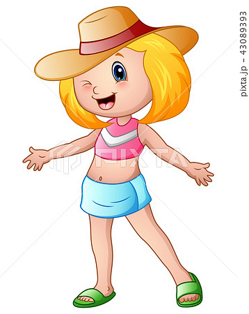 ストローハットのイラスト素材