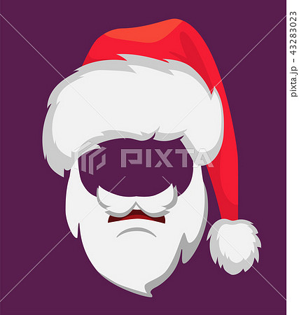 サンタさん サンタクロース ひげ 髭のイラスト素材