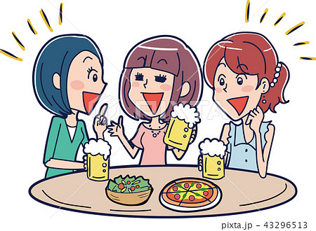 女子会のイラスト素材