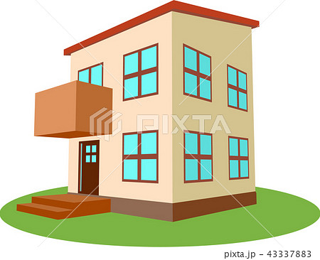 家 シンプル アイコン 斜めのイラスト素材