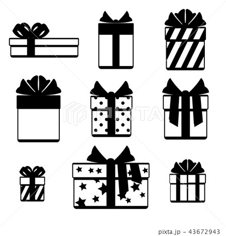 プレゼント アイコン お誕生日 バースデーのイラスト素材