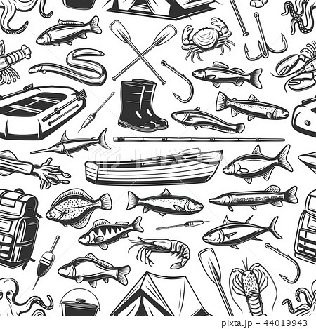 シーバス釣りのイラスト素材
