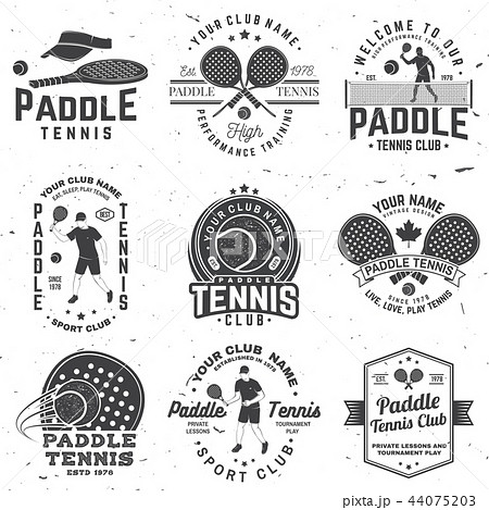 テニス シンボルマーク ロゴ ラケットの写真素材