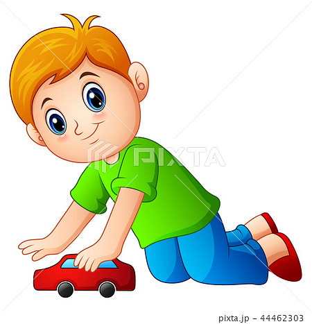 遊ぶ 車 子供 男の子のイラスト素材