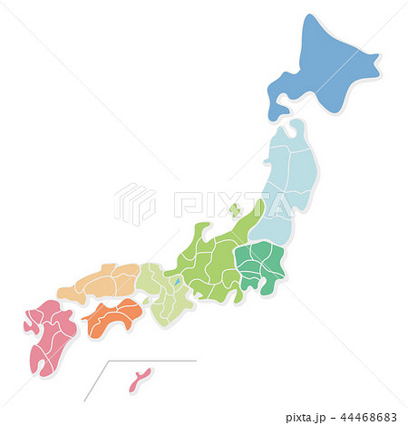 関東甲信越 日本 日本地図 地図のイラスト素材