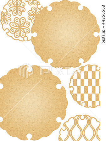 和柄 雪輪 柄 模様のイラスト素材