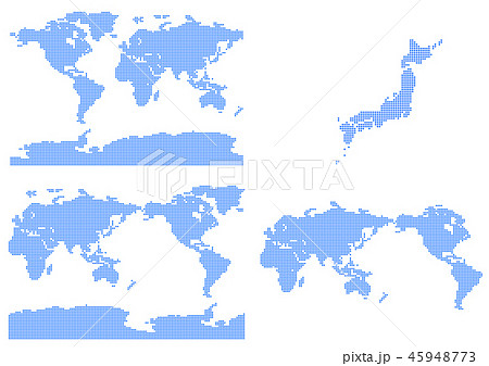 地図 マップ 世界地図 略図のイラスト素材