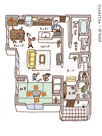 間取りのイラスト素材