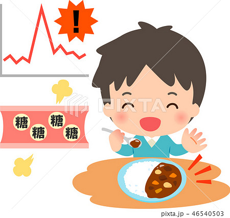 ベクター 糖尿病 食事 人物のイラスト素材 ベクター 糖尿病 食事 人物のイラスト素材