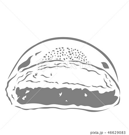あんパン 断面のイラスト素材 Pixta